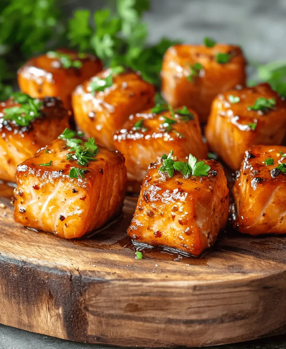 Hot Honey Salmon Bites are a culinary sensation that has captured the hearts and taste buds of food enthusiasts everywhere. This exquisite dish perfectly marries sweet, spicy, and savory flavors, making it an irresistible option for any occasion. The tender salmon, coated with a sticky hot honey glaze, provides a satisfying crunch on the outside while remaining juicy on the inside. Whether served as a delightful appetizer at a gathering or as a main dish for a cozy dinner, these salmon bites are sure to impress.