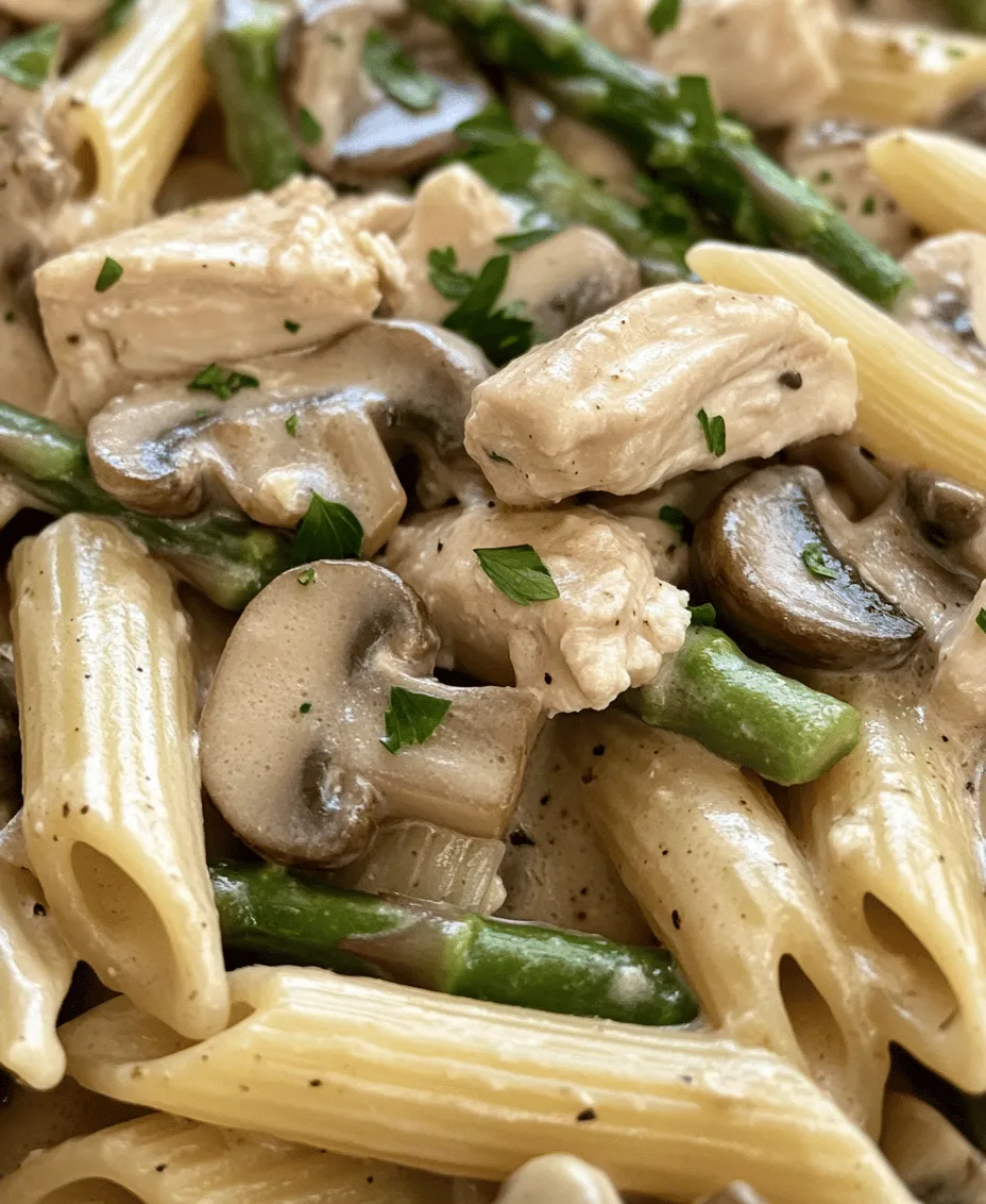 Indulging in a bowl of creamy mushroom and asparagus chicken penne is like wrapping yourself in a warm, cozy blanket after a long day. This dish has gained popularity not only for its rich and comforting flavors but also for its ability to bring together the earthiness of mushrooms, the crispness of asparagus, and the tender juiciness of chicken, all enveloped in a luscious creamy sauce. Perfect for weeknight dinners, this recipe is quick to prepare yet feels gourmet enough to impress even the pickiest of eaters.