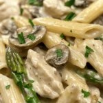 Indulging in a bowl of creamy mushroom and asparagus chicken penne is like wrapping yourself in a warm, cozy blanket after a long day. This dish has gained popularity not only for its rich and comforting flavors but also for its ability to bring together the earthiness of mushrooms, the crispness of asparagus, and the tender juiciness of chicken, all enveloped in a luscious creamy sauce. Perfect for weeknight dinners, this recipe is quick to prepare yet feels gourmet enough to impress even the pickiest of eaters.