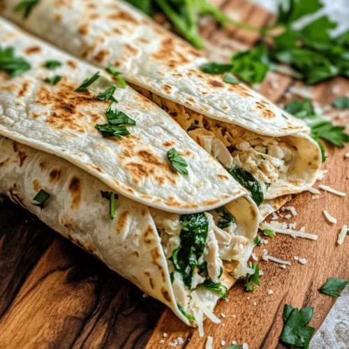 Wraps have become a beloved meal option for many, and it's easy to see why. Their versatility makes them suitable for any occasion, whether you're looking for a quick lunch, a satisfying dinner, or a fun dish to share at casual gatherings. Among the myriad of wrap recipes out there, Cheesy Garlic Chicken Wraps stand out with their irresistible combination of cheesy and garlicky flavors. This delectable dish brings together tender chicken, gooey cheese, and aromatic garlic, all wrapped up in a soft tortilla, creating a comforting meal that is sure to please the entire family.