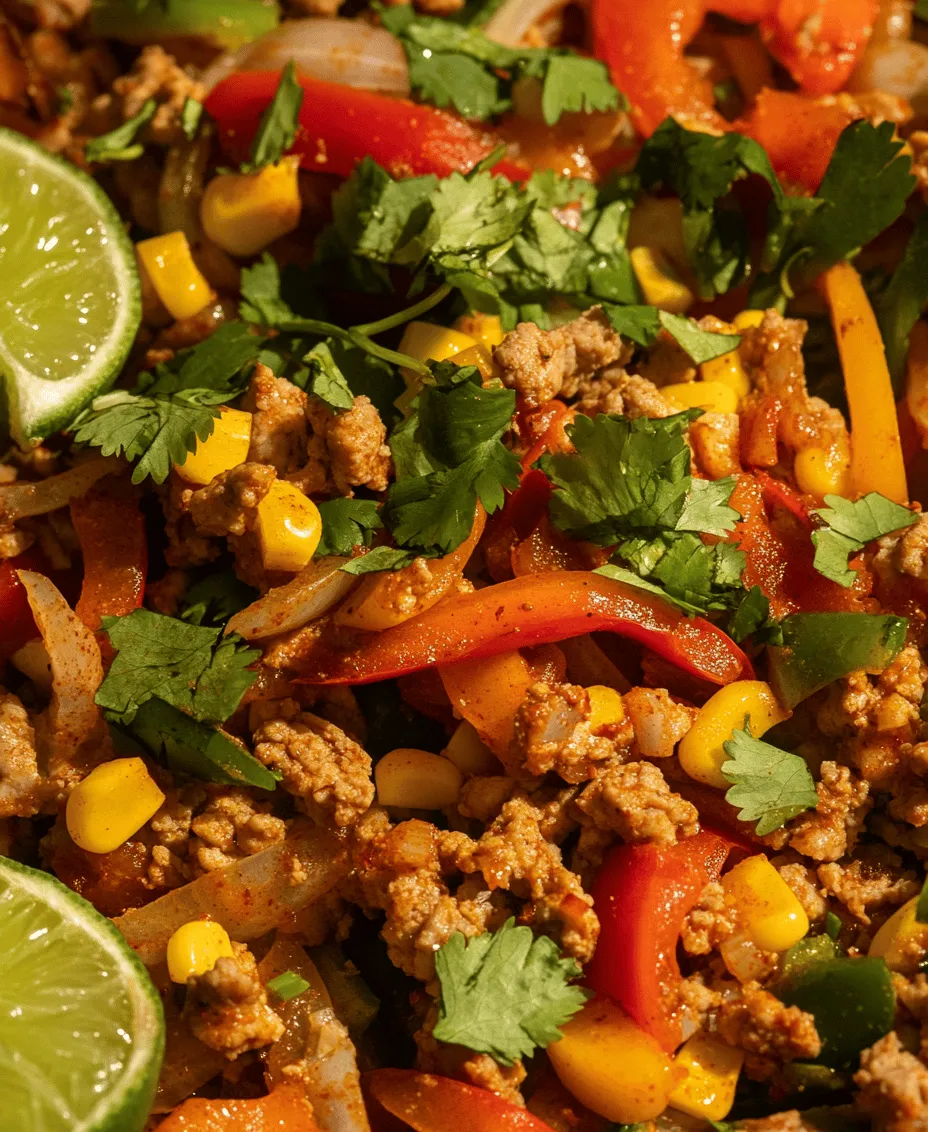 Sizzling Ground Turkey and Peppers Fiesta is a vibrant and mouth-watering dish that seamlessly combines flavor, nutrition, and versatility. This recipe is perfect for busy weeknight dinners, festive gatherings, or meal prep for the week ahead. Ground turkey, a lean protein option, pairs beautifully with colorful bell peppers, creating a feast for both the eyes and the palate. As a bonus, the dish is not only delicious but also packed with health benefits, making it a great choice for anyone looking to eat healthier without sacrificing taste.