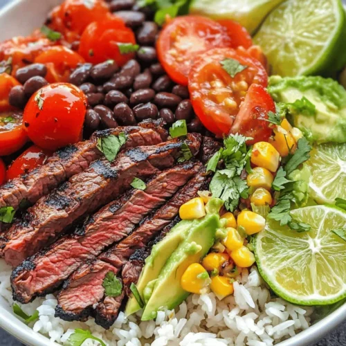 Welcome to the Ultimate Steak Bowl Extravaganza, a culinary experience that combines succulent steak, nutritious grains, and vibrant vegetables into a delightful bowl. This recipe is not just a meal; it’s a celebration of flavors and textures that you can customize to suit your dietary preferences and tastes. With the rise of health-conscious eating and the trend toward bowl-style meals, this steak bowl stands out as a perfect solution for anyone looking to enjoy a balanced and satisfying dish.