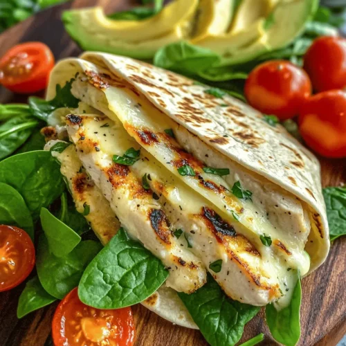Wraps have become a beloved staple in kitchens around the world, praised for their versatility and convenience. Whether you are looking for a quick lunch, a satisfying dinner, or a delightful snack, wraps can easily adapt to your needs and preferences. Among the myriad of wrap options available, Cheesy Garlic Chicken Wraps stand out due to their savory flavors and fresh ingredients. This recipe is not just about taste; it’s about the perfect harmony of textures and flavors that come together in each bite.