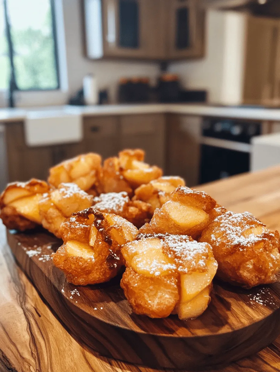 Delightful, warm, and bursting with the natural sweetness of apples, Sweet Apple Fritter Bites are the perfect treat for any occasion. These bite-sized delights are not only easy to prepare but also incredibly satisfying – a great way to enjoy the seasonal bounty of fresh apples. Imagine sinking your teeth into a golden-brown fritter with a crispy exterior, giving way to a soft, tender center filled with tender chunks of apple. Each bite is a harmonious blend of flavors and textures, making these fritters a beloved choice among dessert lovers.