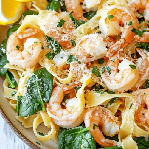 Lemon Garlic Shrimp Pasta with Spinach is a delightful dish that perfectly marries vibrant flavors with nutritional benefits. Imagine the succulent taste of shrimp, the aromatic punch of garlic, and the refreshing zing of lemon, all tossed together with tender pasta and fresh spinach. This dish not only satisfies your taste buds but also nourishes your body, making it an ideal choice for both weeknight dinners and special occasions.