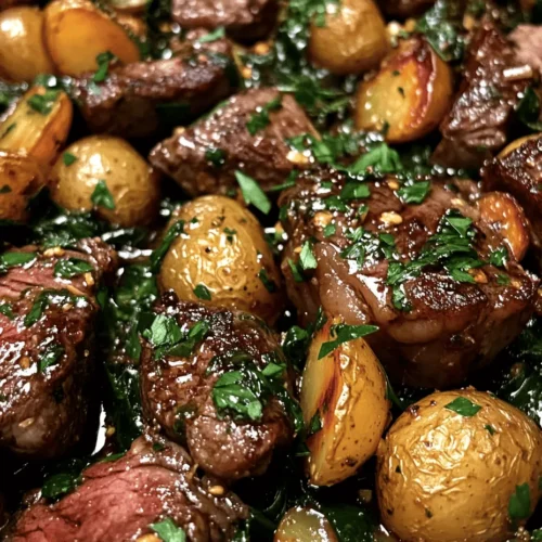 In the realm of comforting home-cooked meals, few dishes can rival the hearty appeal of a Garlic Butter Steak and Potatoes Skillet. This dish combines the bold flavors of tender steak with the satisfying texture of baby potatoes, all enhanced by the rich, aromatic essence of garlic butter. Perfectly suited for busy weeknights or leisurely weekend dinners, this one-pan meal is not only easy to prepare but also promises to leave your taste buds dancing with delight.
