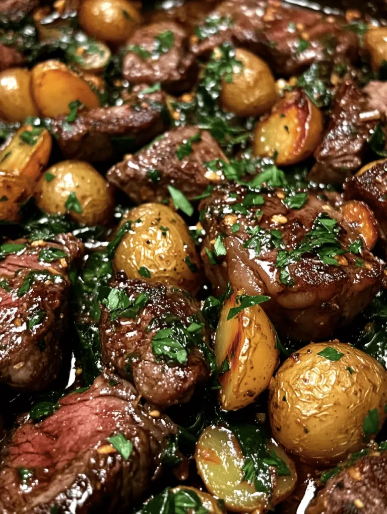 In the realm of comforting home-cooked meals, few dishes can rival the hearty appeal of a Garlic Butter Steak and Potatoes Skillet. This dish combines the bold flavors of tender steak with the satisfying texture of baby potatoes, all enhanced by the rich, aromatic essence of garlic butter. Perfectly suited for busy weeknights or leisurely weekend dinners, this one-pan meal is not only easy to prepare but also promises to leave your taste buds dancing with delight.