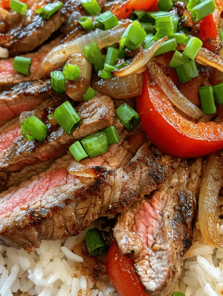 Sizzling Pepper Steak with Onions is a delightful dish that marries tender flank steak with vibrant bell peppers and savory spices, creating a symphony of flavors that is sure to please any palate. This easy-to-follow recipe not only offers a quick dinner solution but also showcases the colorful ingredients that elevate home-cooked meals to new heights. The combination of juicy steak and fresh vegetables makes it a perfect meal for busy weeknights or any occasion where you want to impress your guests with minimal effort.