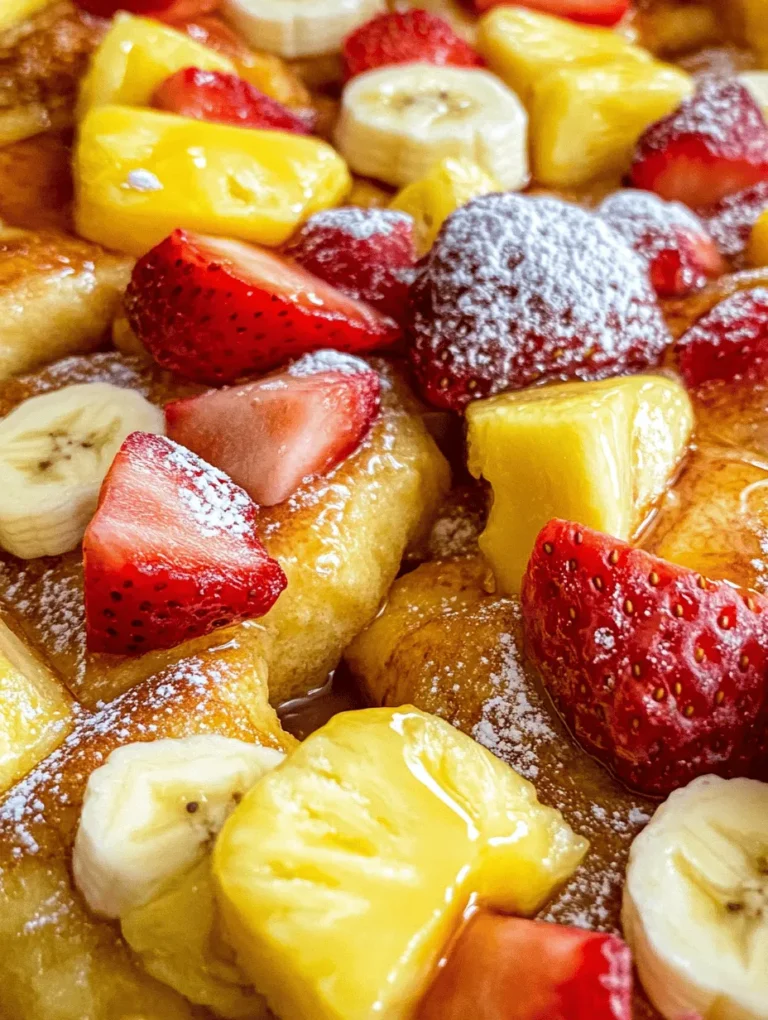 French toast has long been regarded as a beloved breakfast option around the globe, cherished for its simplicity and versatility. With its golden-brown exterior and soft, custard-like interior, it’s no wonder this dish has found its way onto breakfast tables everywhere. However, if you're looking to elevate your morning routine with a unique twist, the Aloha French Toast Delight is here to transport your taste buds to a tropical paradise.