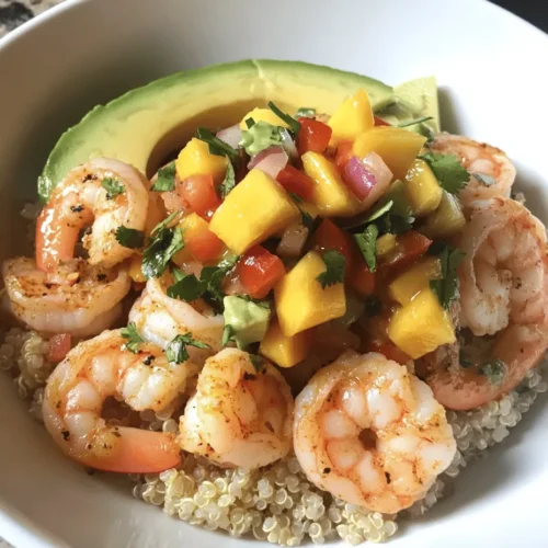 If you’re on the lookout for a meal that’s not just delicious but also packed with nutrients, look no further than Shrimp and Avocado Bliss Bowls. This vibrant dish is a celebration of fresh ingredients, combining succulent shrimp, creamy avocados, and zesty mango salsa, all drizzled with a tangy lime-chili sauce. Perfect for any occasion, these bliss bowls can serve as an enticing lunch, a satisfying dinner, or a convenient meal prep option for busy weeks.