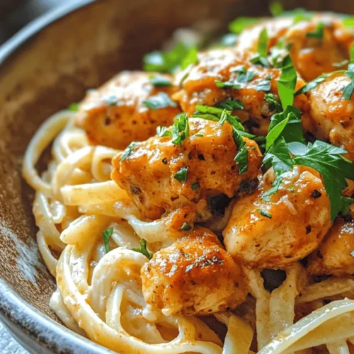 If you’re searching for a dish that perfectly balances rich flavors with comforting textures, look no further than Garlic Butter Chicken Bites with Savory Creamy Parmesan Pasta. This delightful meal combines tender chicken pieces sautéed in a fragrant garlic butter sauce, served alongside a luscious creamy pasta that’s infused with the nutty, sharp flavor of Parmesan cheese.