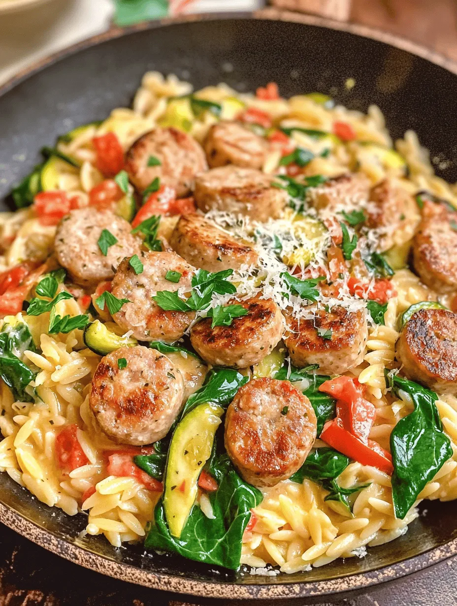 In the world of culinary delights, few dishes embrace comfort and convenience as beautifully as the Creamy Chicken Sausage Orzo Skillet. This dish exemplifies the essence of a one-pan meal, combining the rich, creamy texture of a sauce with the heartiness of chicken sausage and orzo pasta, all while being infused with fresh vegetables. The result is a sumptuous blend that not only satisfies hunger but also captivates the taste buds.