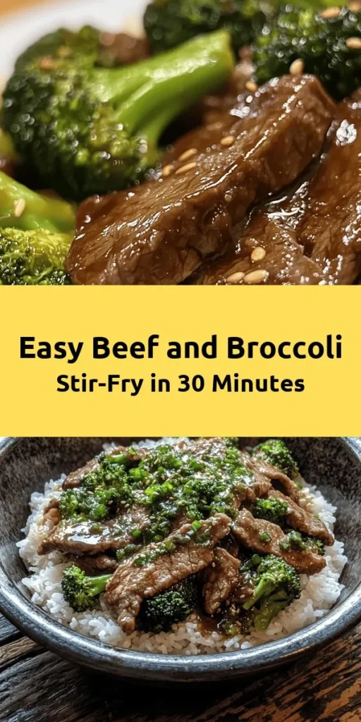 Savor the flavors of our Savory Beef and Broccoli Delight! This quick and easy recipe features tender flank steak and fresh broccoli, all tossed in a delicious sauce made with soy and oyster sauce. Perfect for a weeknight dinner, this dish is ready in just 30 minutes. Serve it over fluffy jasmine rice for a complete meal that’s sure to impress your family and friends. Enjoy a taste of Asian-inspired cooking at home!