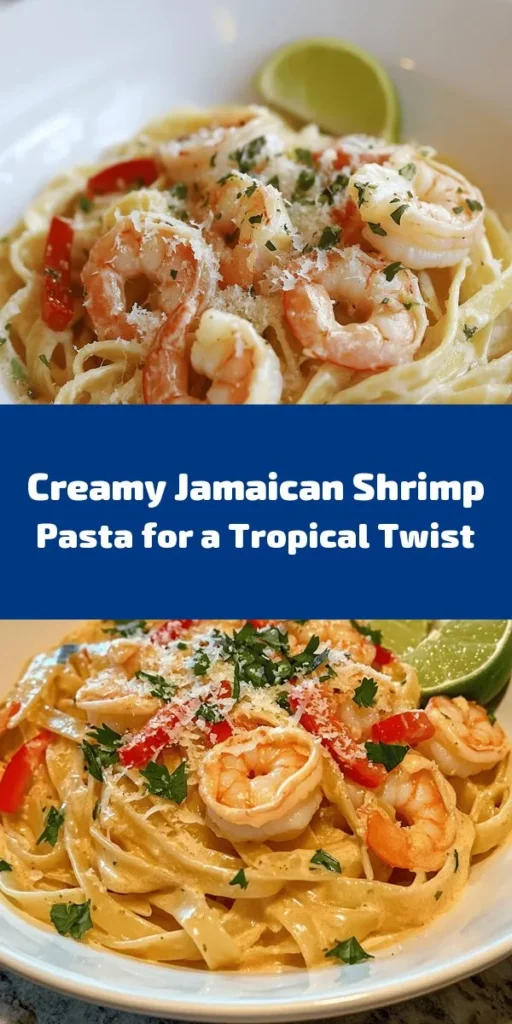 Indulge in the tropical flavors of this Jamaican Shrimp Pasta! This creamy dish features tender shrimp sautéed with vibrant onions and bell peppers, all enveloped in a luscious coconut milk and cream sauce spiced with jerk seasoning. Perfect for a quick weeknight dinner, it's ready in just 30 minutes. Finish with a splash of lime and a sprinkle of cilantro for a burst of freshness. Your taste buds will thank you!