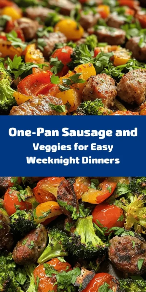 Transform your dinner routine with this easy Sheet Pan Sausage and Veggies Delight! Featuring a delicious blend of Italian sausage, vibrant veggies like broccoli, bell peppers, and cherry tomatoes, this dish is packed with flavor. Simply toss everything together with garlic, olive oil, and spices, then roast for a quick and satisfying meal. Perfect for busy nights, cleanup is a breeze with just one pan. Enjoy a wholesome meal that's as easy as it is tasty!