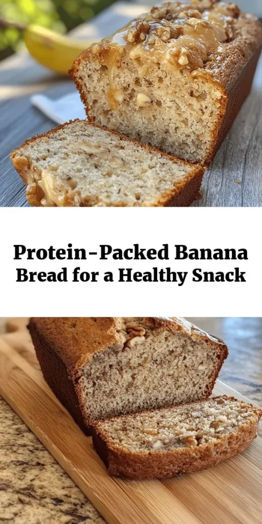Indulge in this Protein-Packed Banana Bliss Bread that's perfect for breakfast or a healthy snack! Made with ripe bananas, protein powder, and whole wheat flour, this delicious loaf is not only nutritious but also super easy to whip up. It's naturally sweetened with honey or maple syrup and can be customized with walnuts or chocolate chips. Bake up this delicious treat and enjoy a slice filled with approximately 10 grams of protein! Perfect for fueling your day!