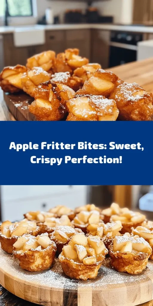 Indulge in these sweet apple fritter bites that are perfect for a cozy treat! Made with diced apples, warm spices, and a fluffy batter, they’re deep-fried to golden perfection. With a prep time of just 15 minutes, these delightful bites are perfect for any occasion. Dust with powdered sugar for that extra sweetness! Enjoy them fresh and warm for a delicious snack or dessert that will impress family and friends.