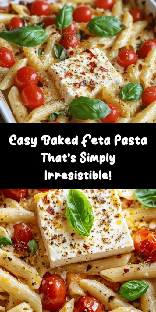 Discover the mouthwatering delight of Baked Feta Pasta! This easy recipe pairs creamy feta with juicy cherry tomatoes and garlic, creating a rich sauce that perfectly coats your favorite pasta. Simply bake the ingredients, mix them with al dente pasta, and finish with fresh basil for a burst of flavor. Ideal for a weeknight meal, this dish is both comforting and delicious. Get ready to impress your family and friends with this trendy dish!