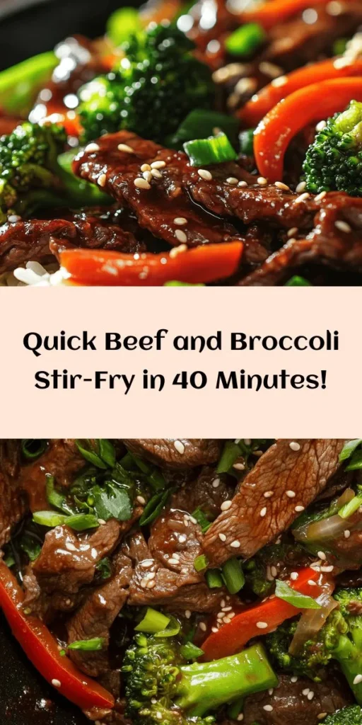 Try this delicious Wok-Tossed Beef & Broccoli Delight for a quick and flavorful meal! With tender flank steak, vibrant broccoli, and red bell pepper, this stir-fry is packed with fresh ingredients. Marinated in a savory sauce with soy and oyster sauce, it’s both easy to make and satisfying. Serve it over fragrant jasmine rice or noodles for a complete dish. Perfect for busy weeknights or a cozy family dinner! Don’t forget to add sesame seeds and green onions for that extra touch!
