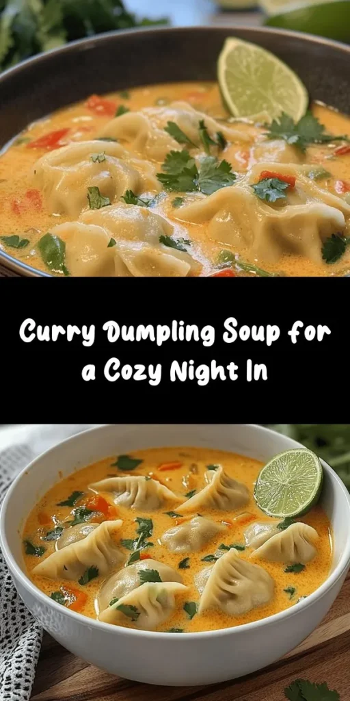 Warm up with this Currylicious Dumpling Delight Soup! This delightful dish combines homemade dumplings filled with vibrant veggies and chicken or tofu, all simmered in a rich, creamy coconut curry broth. It's a perfect blend of flavors and textures, ensuring every spoonful is comforting and satisfying. Easy to make, this recipe is great for a cozy night in or impressing guests. Garnish with fresh cilantro and lime for that extra burst of flavor! Enjoy!