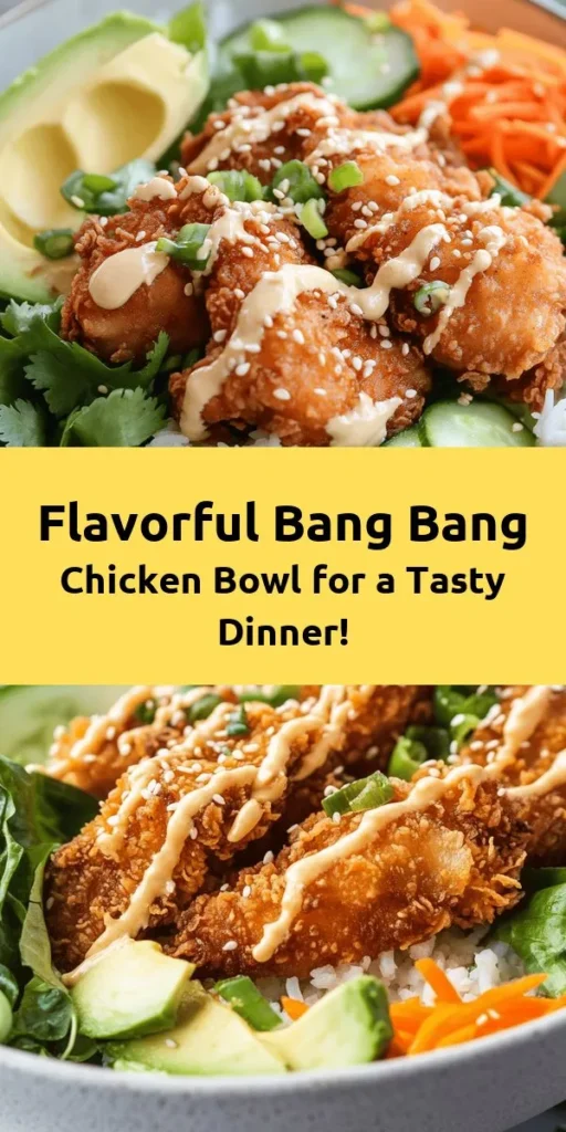 Looking for a delicious and satisfying meal? Try this Bang Bang Chicken Bowl! Featuring crispy, buttermilk-marinated chicken thighs, tossed with a zesty Bang Bang sauce, this bowl is packed with flavor. Layer it with fluffy jasmine rice, fresh greens, avocado, carrots, and cucumber for a wholesome dish that’s perfect for lunch or dinner. Ready in just 40 minutes, it's a great crowd-pleaser that everyone will love!