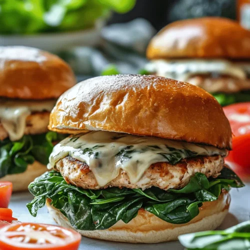 Unleash the flavors of juicy chicken and creamy white cheddar cheese with our delectable White Cheddar & Spinach Chicken Burgers. These burgers are not merely another meal; they represent a culinary experience that combines the wholesome goodness of fresh spinach, rich cheeses, and tender chicken to create a dish that is both satisfying and nutritious. Whether you're planning a cozy family dinner or gearing up for a lively weekend barbecue, these burgers are the perfect choice to impress your guests and nourish your loved ones.