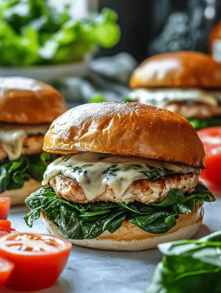 Unleash the flavors of juicy chicken and creamy white cheddar cheese with our delectable White Cheddar & Spinach Chicken Burgers. These burgers are not merely another meal; they represent a culinary experience that combines the wholesome goodness of fresh spinach, rich cheeses, and tender chicken to create a dish that is both satisfying and nutritious. Whether you're planning a cozy family dinner or gearing up for a lively weekend barbecue, these burgers are the perfect choice to impress your guests and nourish your loved ones.