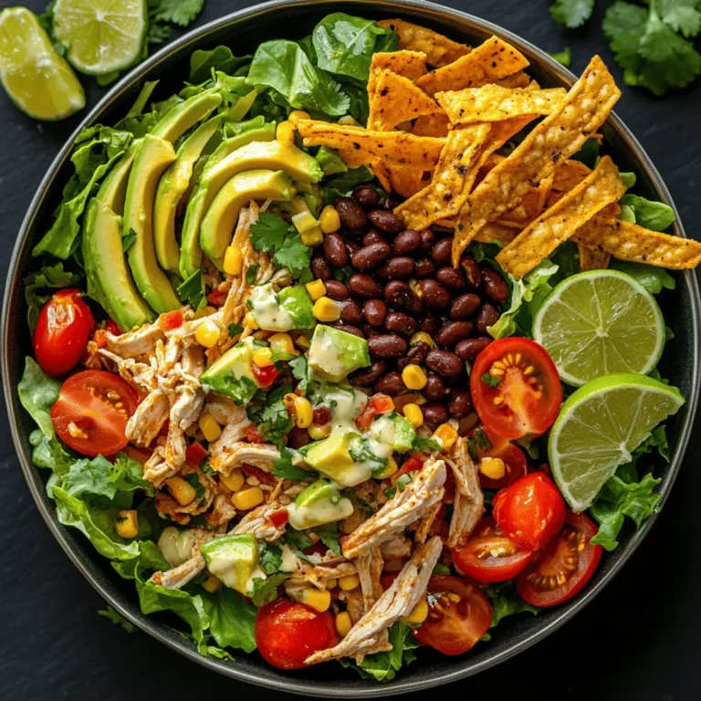If you're on the hunt for a salad that packs a punch, look no further than the Spicy Southwest Chicken Salad. This vibrant dish is a delightful blend of fresh ingredients and bold flavors, making it a favorite among health-conscious eaters and flavor enthusiasts alike. Not only does it cater to those seeking nutritious meal options, but it also excels in versatility, perfectly suited for meal prep, family gatherings, or a quick weeknight dinner. With its combination of protein from chicken, fiber-rich black beans, and the sweetness of corn, this salad is a powerhouse of nutrients that satisfies both the palate and the body.