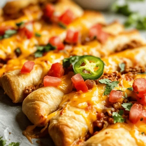 If you're searching for a crowd-pleasing appetizer or snack that can effortlessly impress guests and family alike, look no further than Cheesy Taco Sticks. This delectable dish combines the beloved flavors of tacos with the gooey goodness of cheese, all wrapped in a delightful crescent roll crust. Perfect for gatherings, game days, or casual family dinners, Cheesy Taco Sticks are not only easy to prepare but also incredibly versatile. You can customize them to suit various tastes, making them a go-to choice for any occasion.