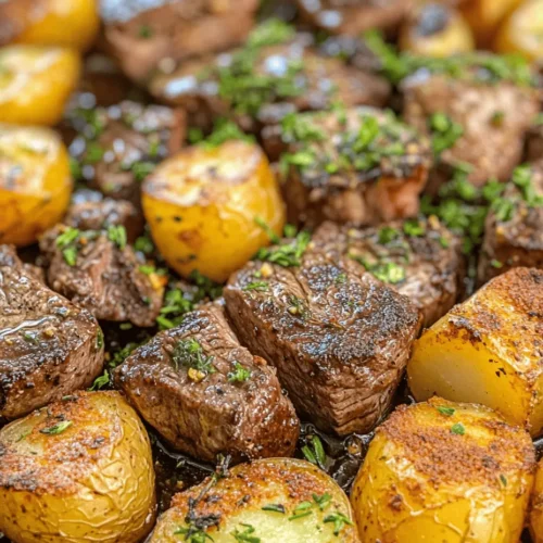Discover the savory delight of Sizzling Garlic Butter Steak Bites paired with Crispy Potatoes—a dish that promises to impress both family and friends. This mouthwatering recipe combines tender sirloin steak with aromatic garlic and fresh herbs, complemented by perfectly roasted baby potatoes. Not only is this dish easy to prepare, but it's also a feast for the senses, making it a perfect choice for weeknight dinners or special occasions. In this article, we'll dive deep into the ingredients, preparation process, and the culinary techniques that make this dish a standout.