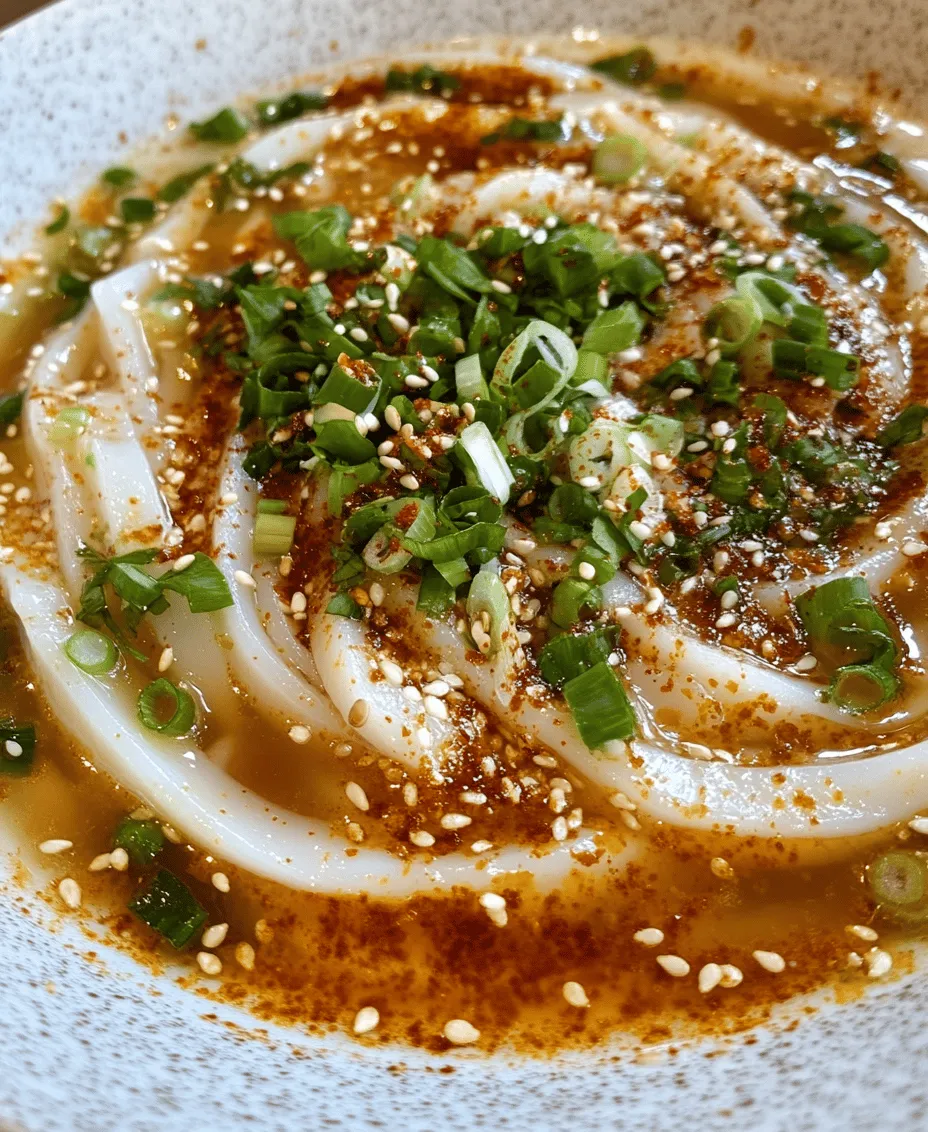 Udon noodles are a staple in Japanese cuisine, known for their thick, chewy texture and ability to soak up flavors. Traditionally made from wheat flour, water, and salt, these noodles have a history that dates back to the 9th century in Japan. They are commonly served in a variety of dishes, ranging from hot soups to cold salads, showcasing their versatility.