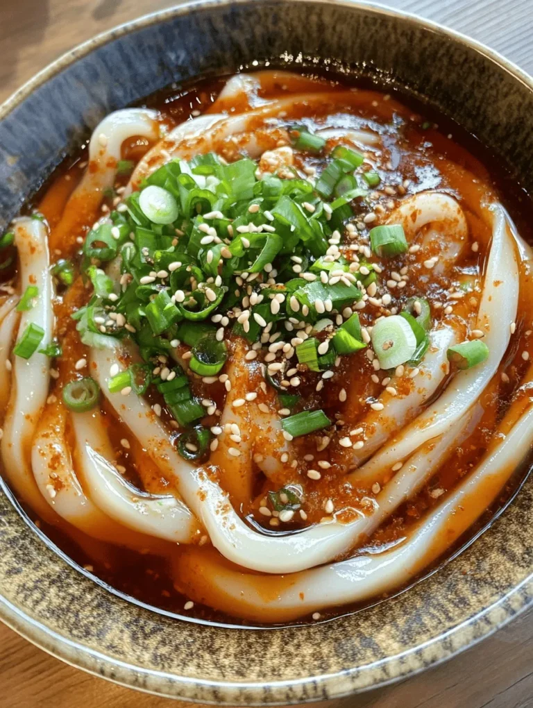 Udon noodles are a staple in Japanese cuisine, known for their thick, chewy texture and ability to soak up flavors. Traditionally made from wheat flour, water, and salt, these noodles have a history that dates back to the 9th century in Japan. They are commonly served in a variety of dishes, ranging from hot soups to cold salads, showcasing their versatility.