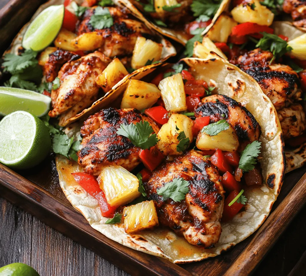 Tacos are a beloved staple in many households, celebrated for their versatility and flavor potential. Among the myriad of taco variations, the Chipotle Pineapple Chicken Tacos stand out with their vibrant combination of smokiness and sweetness. This dish artfully marries the bold flavors of chipotle peppers with the juicy freshness of pineapple, creating an irresistible culinary experience. Whether you're preparing for a casual weeknight dinner or planning a festive taco night with friends and family, these tacos are your go-to option.