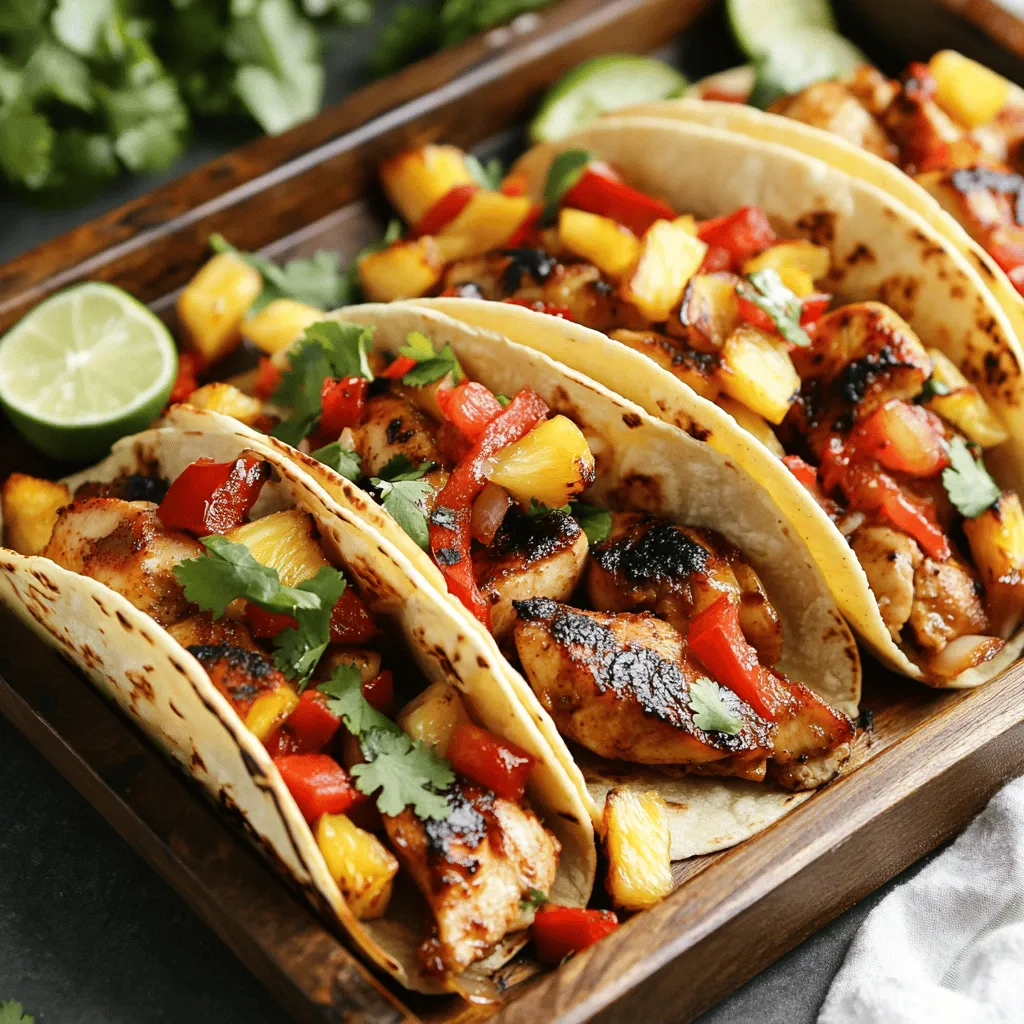 Tacos are a beloved staple in many households, celebrated for their versatility and flavor potential. Among the myriad of taco variations, the Chipotle Pineapple Chicken Tacos stand out with their vibrant combination of smokiness and sweetness. This dish artfully marries the bold flavors of chipotle peppers with the juicy freshness of pineapple, creating an irresistible culinary experience. Whether you're preparing for a casual weeknight dinner or planning a festive taco night with friends and family, these tacos are your go-to option.