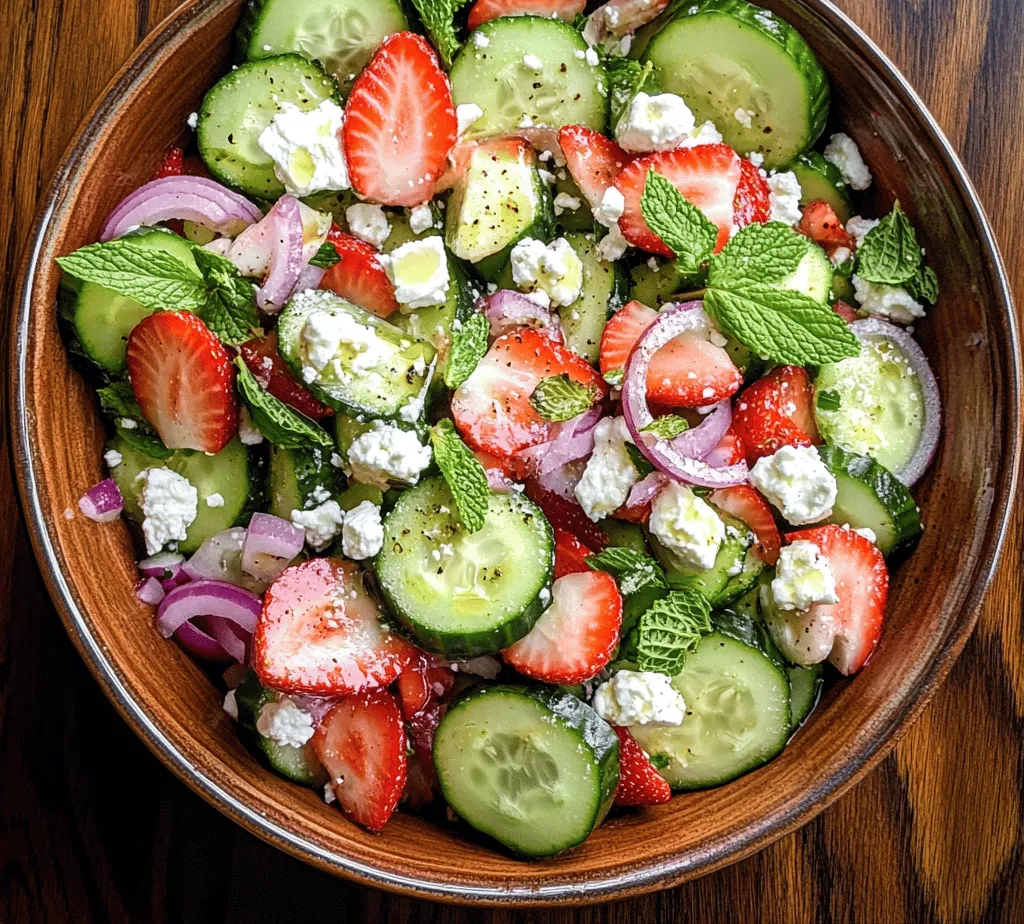 As the days grow warmer and the sun shines brighter, the desire for light, refreshing meals increases. Enter the Cucumber Strawberry Delight Salad, a dish that embodies the essence of summer with its vibrant colors and tantalizing flavors. This salad is a stunning blend of crisp cucumbers and sweet strawberries, creating a delightful contrast that not only pleases the palate but also adds a splash of color to any table.