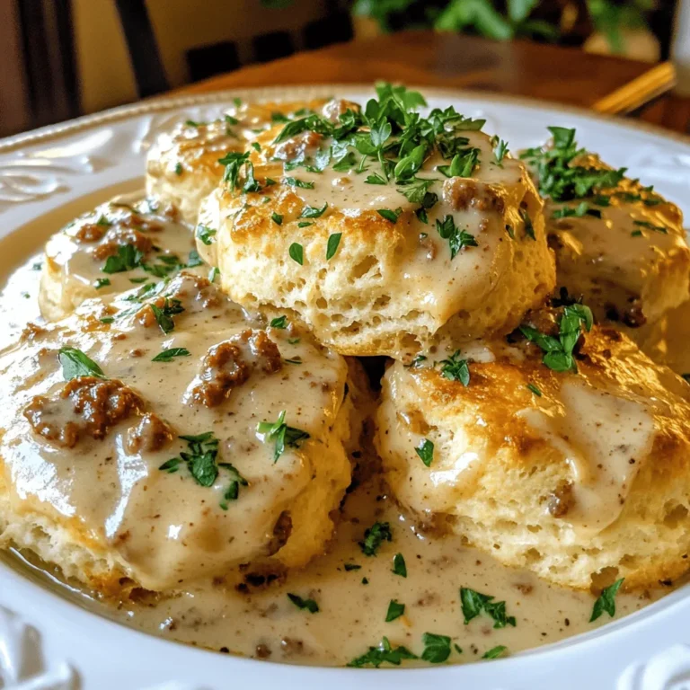 If you’re seeking a breakfast dish that is hearty, flavorful, and capable of elevating your morning routine, look no further than Spicy Chorizo Delight Biscuits & Gravy. This dish takes traditional biscuits and gravy—a staple in Southern cuisine—and adds a spicy twist that will tantalize your taste buds. The rich and creamy gravy, infused with the bold flavors of chorizo, pairs perfectly with fluffy biscuits, making it an ideal choice for breakfast or brunch gatherings.