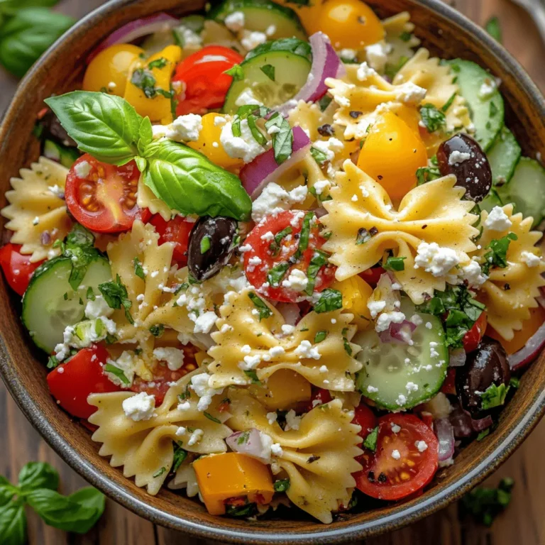 The appeal of Bow Tie Pasta Salad Fiesta lies in its ability to combine simplicity with sophistication. It is not just a meal; it's a canvas for creativity, allowing you to mix and match ingredients based on personal preferences or seasonal availability. With its whimsical bow tie-shaped pasta, the salad captures attention and invites everyone to indulge. The dish is perfect for summer picnics, potluck dinners, and backyard barbecues, making it a versatile addition to your culinary repertoire.