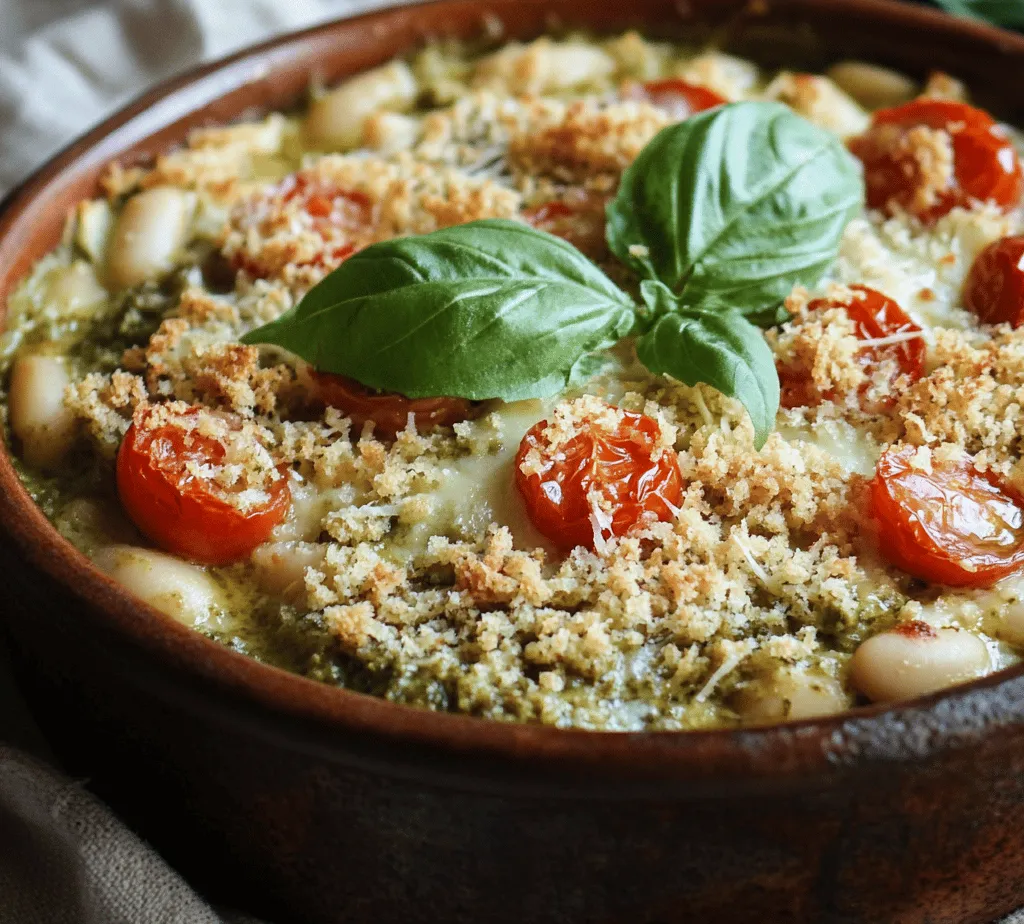 If you're searching for a comforting and nutritious dish that beautifully balances flavors, look no further than the White Bean and Pesto Bake. This recipe is not just a feast for the senses; it’s a celebration of the simplicity and richness that comes from wholesome ingredients. The creamy texture of white beans pairs exquisitely with the vibrant, herbaceous notes of pesto, making each bite a delightful experience.