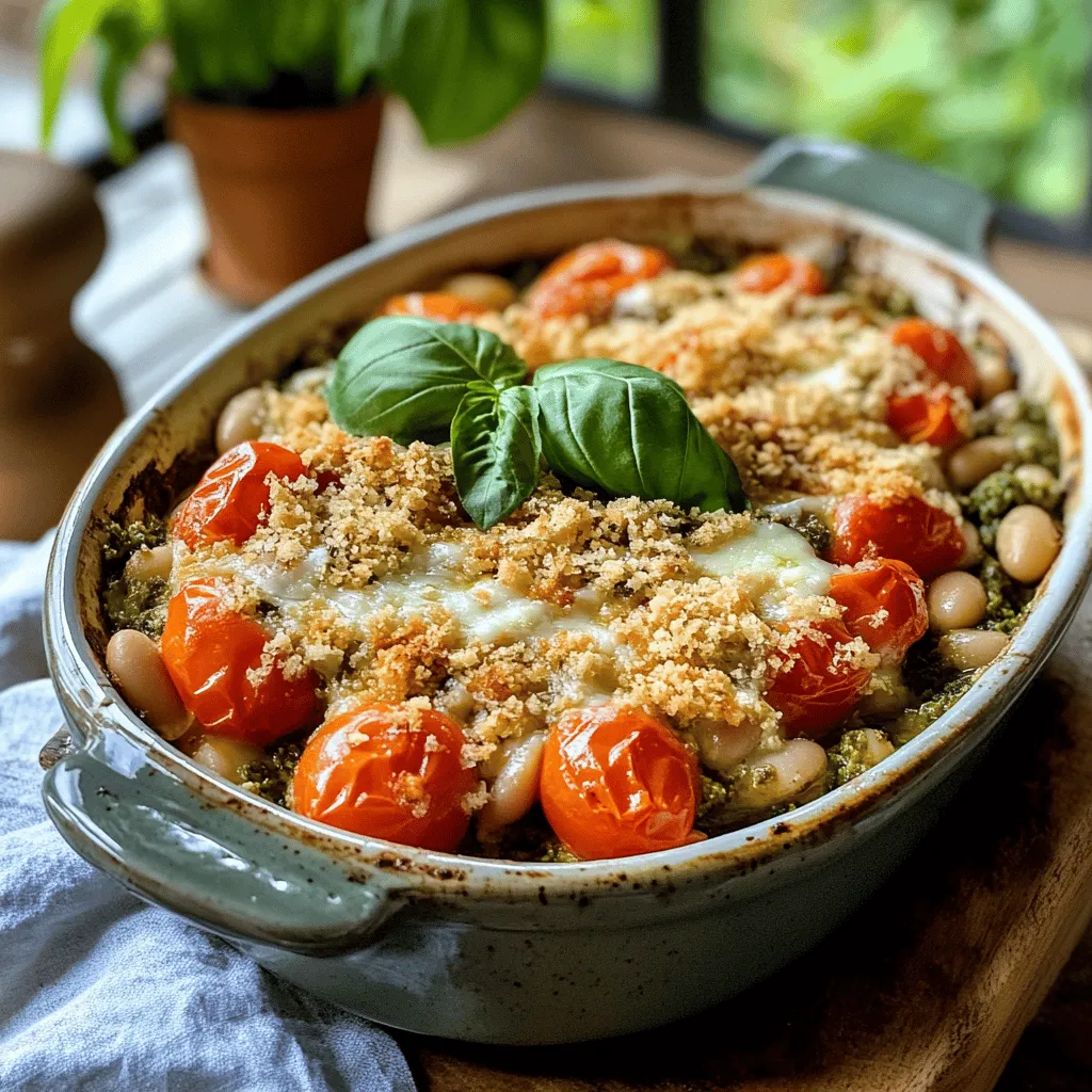 If you're searching for a comforting and nutritious dish that beautifully balances flavors, look no further than the White Bean and Pesto Bake. This recipe is not just a feast for the senses; it’s a celebration of the simplicity and richness that comes from wholesome ingredients. The creamy texture of white beans pairs exquisitely with the vibrant, herbaceous notes of pesto, making each bite a delightful experience.