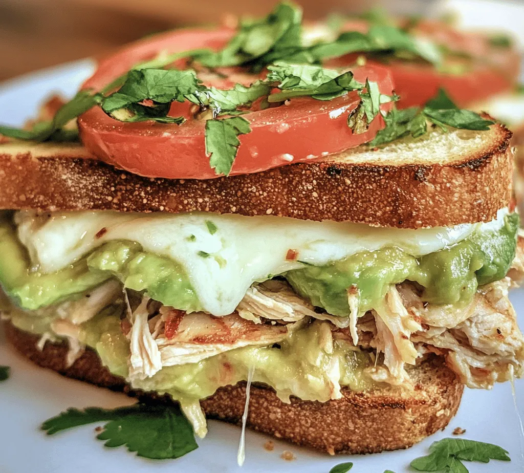 Are you in search of a delectable and nutritious meal that’s easy to prepare? Look no further than the Chicken Avocado Melt Sandwich. This delightful dish brings together a medley of flavors and textures, making it an irresistible option for any meal of the day—whether it's a quick lunch at work or a cozy dinner at home. The rich, creamy avocado pairs perfectly with protein-rich chicken and gooey mozzarella cheese, creating a satisfying experience that not only pleases the palate but also nourishes the body.