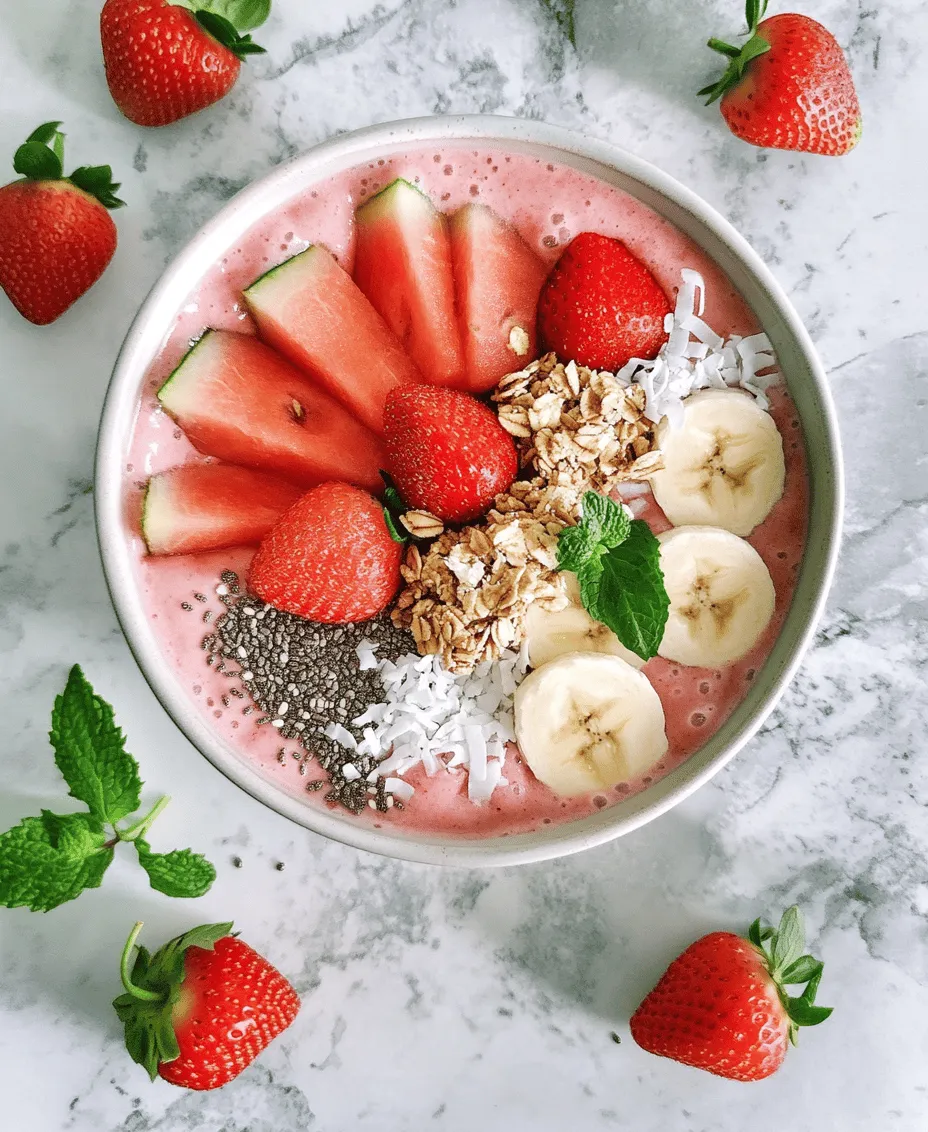 In recent years, smoothie bowls have surged in popularity, captivating breakfast enthusiasts and health-conscious eaters alike. These vibrant bowls offer a delightful twist to traditional smoothies, transforming the drinkable breakfast into a visually appealing meal that is as nourishing as it is delicious. Among the plethora of smoothie bowl options, the Refreshing Watermelon and Strawberry Smoothie Bowl stands out as the epitome of summer freshness, making it the perfect treat for those warm, sun-soaked days.