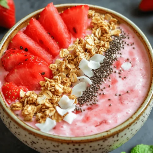 In recent years, smoothie bowls have surged in popularity, captivating breakfast enthusiasts and health-conscious eaters alike. These vibrant bowls offer a delightful twist to traditional smoothies, transforming the drinkable breakfast into a visually appealing meal that is as nourishing as it is delicious. Among the plethora of smoothie bowl options, the Refreshing Watermelon and Strawberry Smoothie Bowl stands out as the epitome of summer freshness, making it the perfect treat for those warm, sun-soaked days.