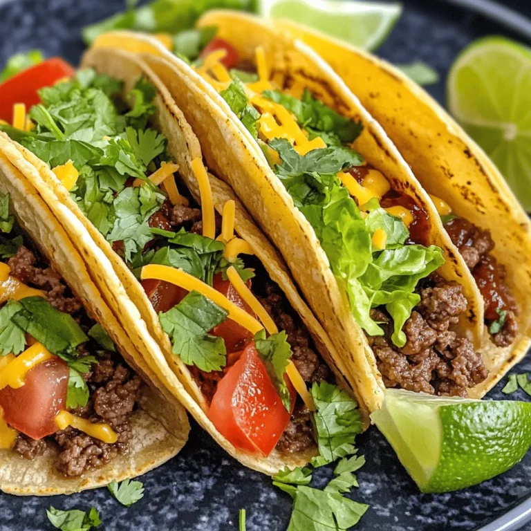 The key to a successful taco lies in its ingredients. Each component plays a vital role in building the flavor profile and texture of the dish. Here, we will delve into each ingredient that makes these Garlic Butter Honey BBQ Beef Tacos truly special.