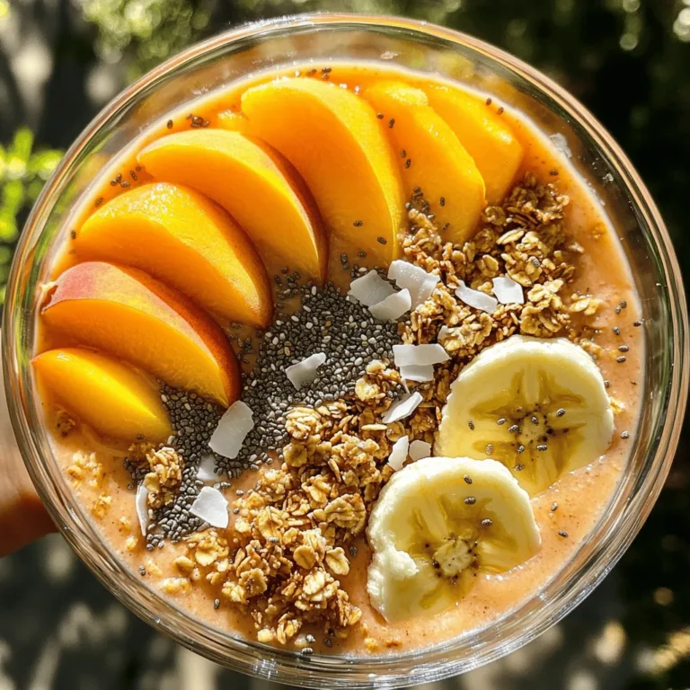 In recent years, smoothie bowls have surged in popularity as a vibrant and versatile breakfast or snack option. These delightful bowls allow for a creative outlet, inviting you to blend your favorite ingredients into a refreshing and nutritious meal. One standout among these is the Peach Paradise Smoothie Bowl, a concoction that embodies the essence of summer with its bright colors and delicious flavors.