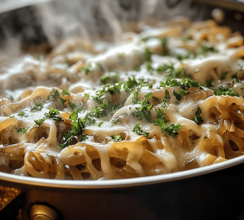 Welcome to the world of comfort food with a twist! Savory One Pot French Onion Pasta is a delightful culinary creation that combines the rich, comforting flavors of traditional French onion soup with the satisfying heartiness of pasta. This dish is perfect for anyone who craves the savory goodness of caramelized onions and melted cheese, all wrapped up in a single bowl. With its deep flavor profile and creamy texture, this pasta dish is sure to become a favorite in your household.