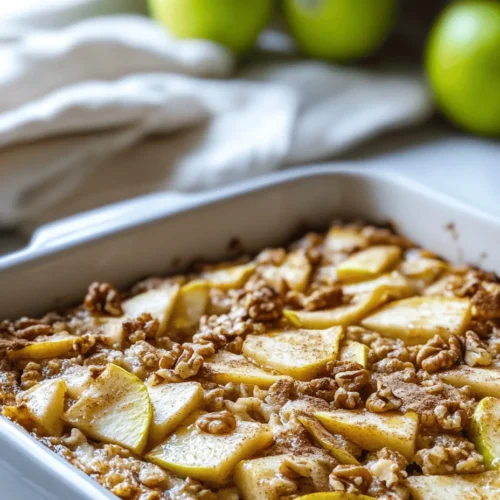 In the realm of breakfast options, finding a dish that balances health and indulgence can indeed be a challenge. Enter the Irresistible Healthy Apple Oatmeal Breakfast Bake—a delicious and nutritious way to start your day. Imagine waking up to a warm, comforting dish that not only satisfies your morning cravings but also fuels your body with the energy it needs to tackle the day ahead. This delightful breakfast bake is packed with wholesome ingredients, sweetened naturally, and is sure to become a staple in your morning routine.