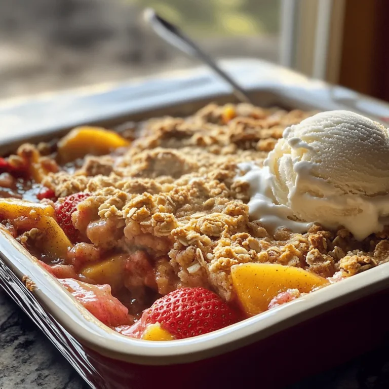 As the sun graces us with its warmth and the days grow longer, there's nothing quite as delightful as indulging in a homemade dessert that showcases the vibrant flavors of summer. Enter the Strawberry Peach Crisp Delight, a luscious and satisfying treat that perfectly encapsulates the essence of the season. With its juicy fruit base topped with a delectable, crumbly topping, this dessert is not only a feast for the senses but also an ideal way to celebrate the abundance of fresh produce available during the warmer months.