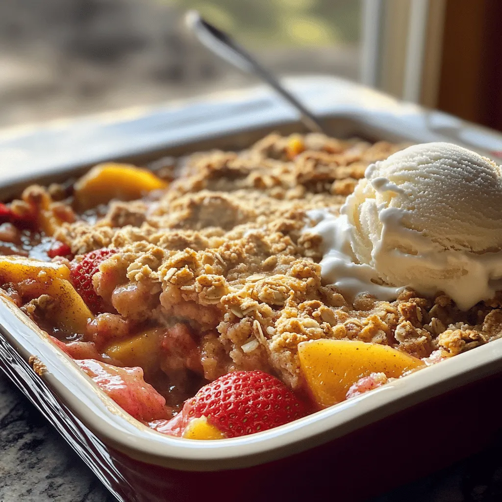 As the sun graces us with its warmth and the days grow longer, there's nothing quite as delightful as indulging in a homemade dessert that showcases the vibrant flavors of summer. Enter the Strawberry Peach Crisp Delight, a luscious and satisfying treat that perfectly encapsulates the essence of the season. With its juicy fruit base topped with a delectable, crumbly topping, this dessert is not only a feast for the senses but also an ideal way to celebrate the abundance of fresh produce available during the warmer months.
