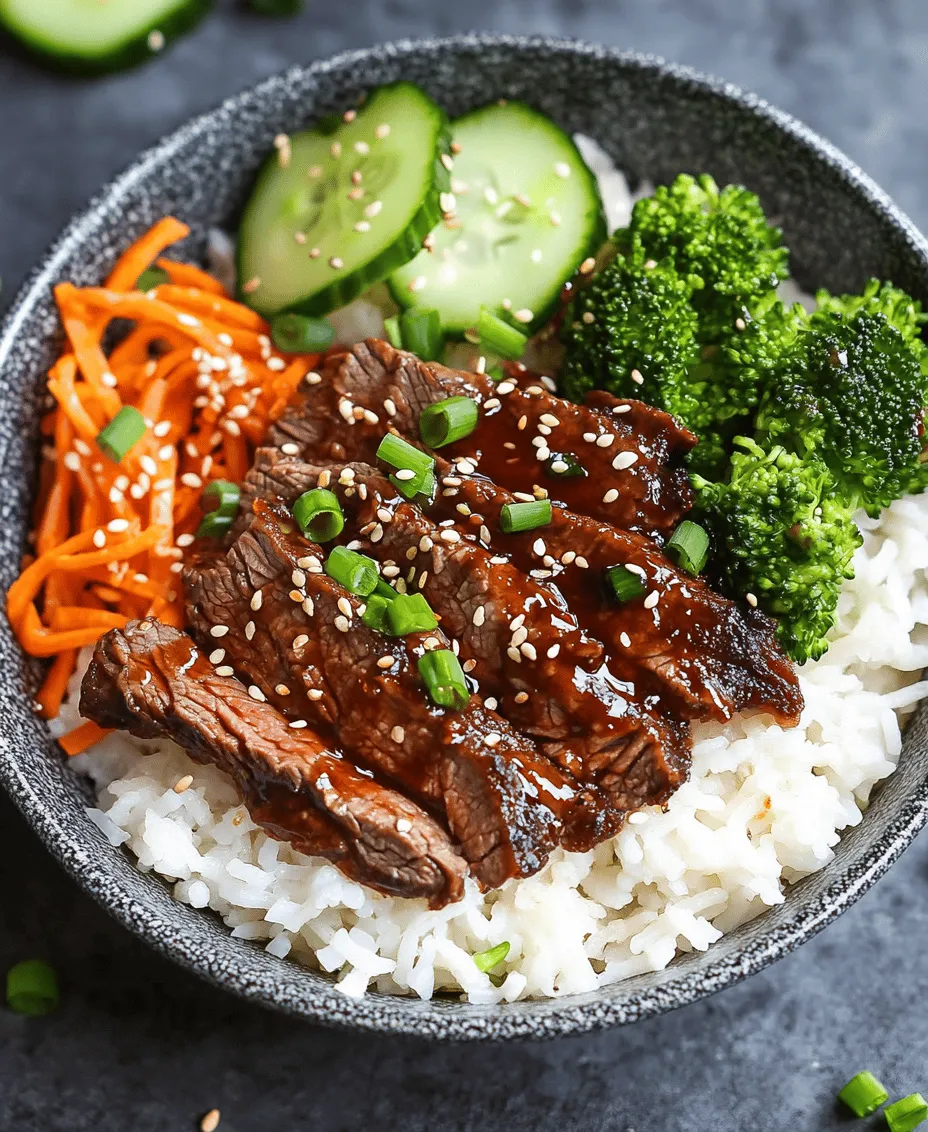 Dive into the mouthwatering world of Korean cuisine with our Sizzling Korean BBQ Steak Rice Bowls topped with a spicy cream sauce that elevates this dish to a sensory delight. This recipe stands out not only for its rich flavors but also for its ability to bring people together around the dinner table. Korean BBQ is more than just a meal; it’s an experience that immerses you in a fusion of savory, sweet, and spicy notes that dance across your palate. With marinated flank steak, crisp fresh vegetables, and a creamy, spicy sauce, this dish is sure to impress family and friends alike.