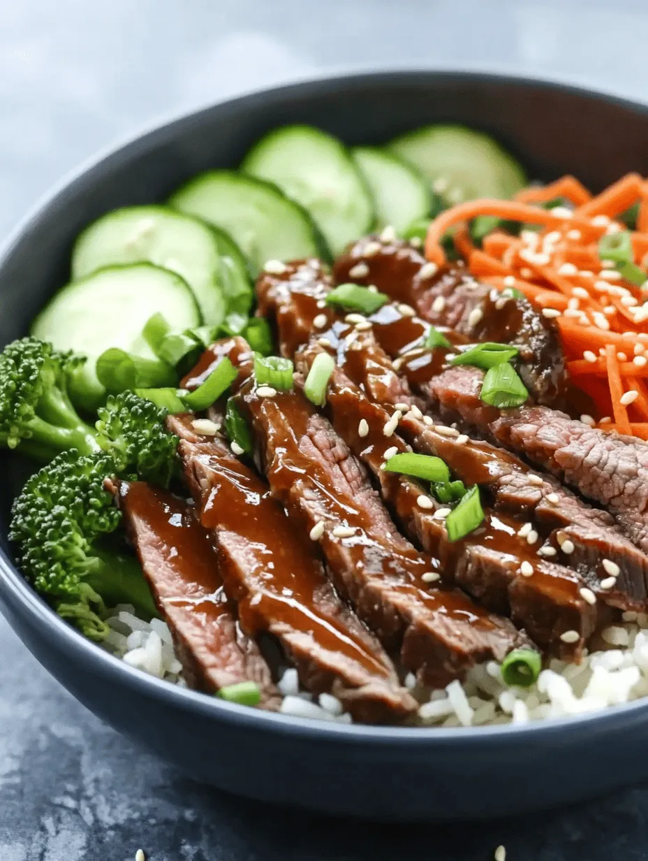 Dive into the mouthwatering world of Korean cuisine with our Sizzling Korean BBQ Steak Rice Bowls topped with a spicy cream sauce that elevates this dish to a sensory delight. This recipe stands out not only for its rich flavors but also for its ability to bring people together around the dinner table. Korean BBQ is more than just a meal; it’s an experience that immerses you in a fusion of savory, sweet, and spicy notes that dance across your palate. With marinated flank steak, crisp fresh vegetables, and a creamy, spicy sauce, this dish is sure to impress family and friends alike.